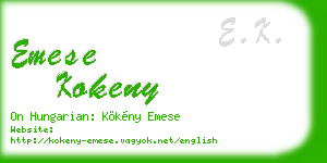 emese kokeny business card